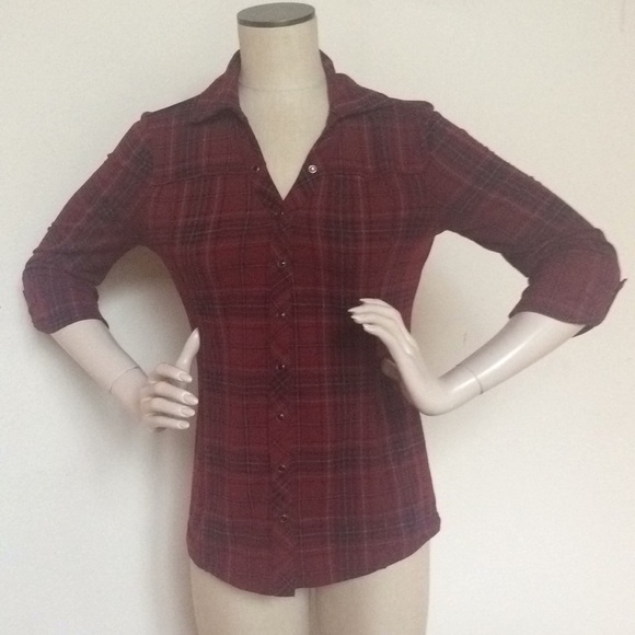 Charlotte Russe plaid shirt & faux fur collar vest - Picture 5 of 8